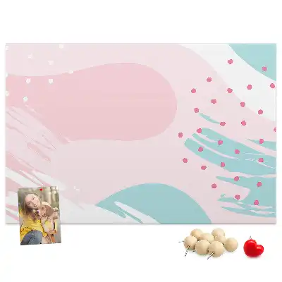 Pastel Abstraction Printed Cork Board