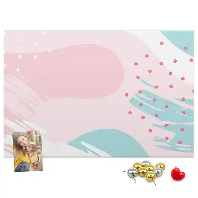 Pastel Abstraction Printed Cork Board