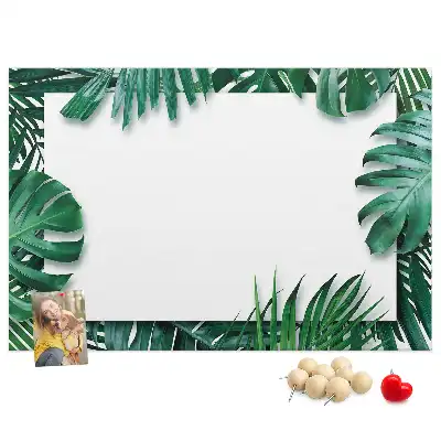Printed Cork Memo Board Tropical leaves