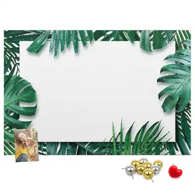 Printed Cork Memo Board Tropical leaves