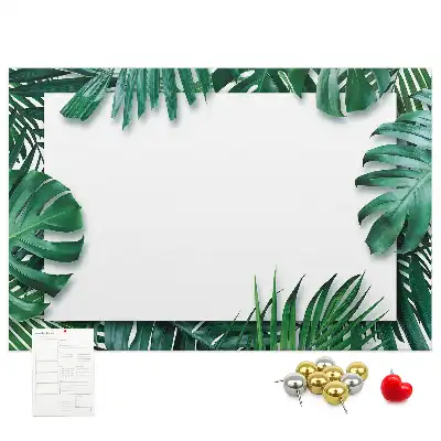 Tropical Leaves Printed Cork Memo Board