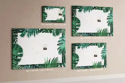 Printed Cork Memo Board Tropical leaves
