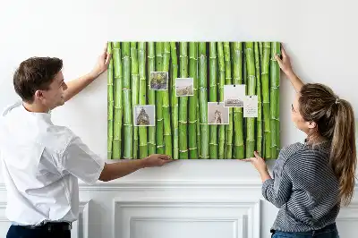 Bamboo wall mounted cork memo board