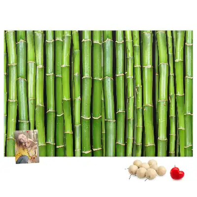 Bamboo wall mounted cork memo board