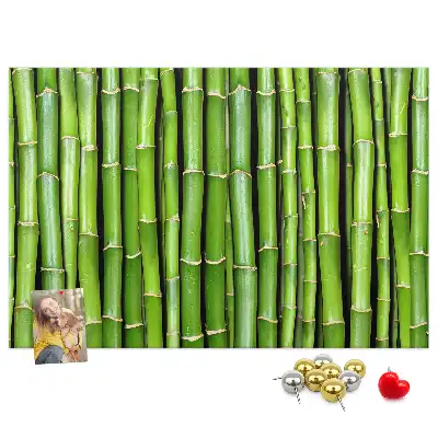 Bamboo wall mounted cork memo board