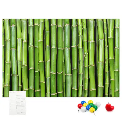 Bamboo wall mounted cork memo board