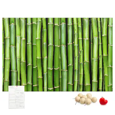 Bamboo wall mounted cork memo board
