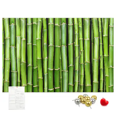 Bamboo wall mounted cork memo board