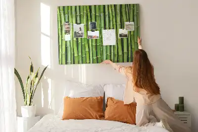 Bamboo wall mounted cork memo board