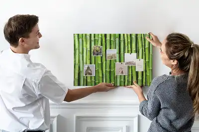 Bamboo wall mounted cork memo board