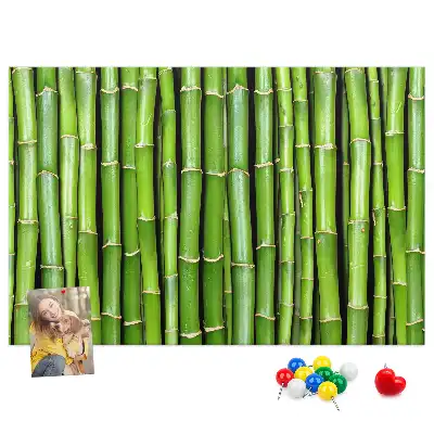 Bamboo wall mounted cork memo board