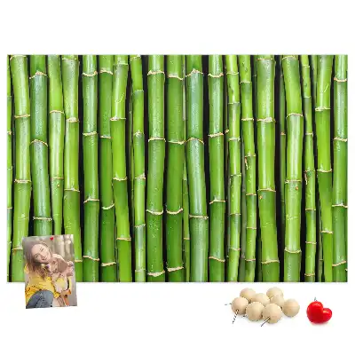 Bamboo wall mounted cork memo board