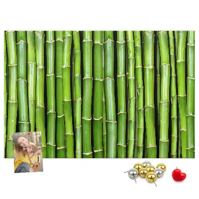 Bamboo wall mounted cork memo board