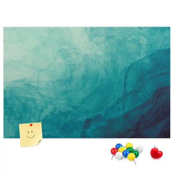 Abstract Depth Printed Cork Memo Board