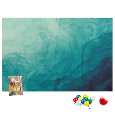 Abstract Depth Printed Cork Memo Board