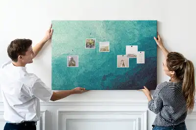 Abstract Depth Printed Cork Memo Board