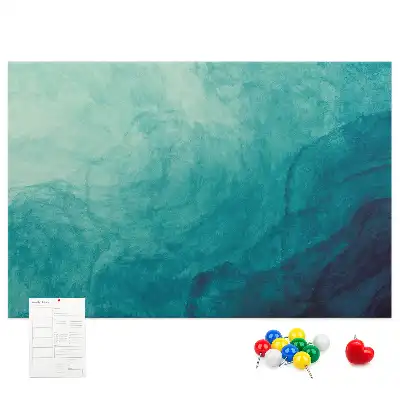 Abstract Depth Printed Cork Memo Board