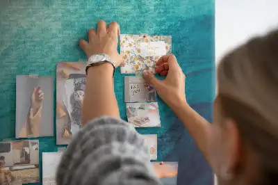 Abstract Depth Printed Cork Memo Board