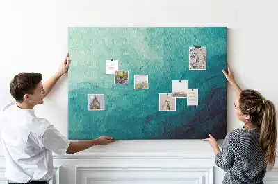 Abstract Depth Printed Cork Memo Board