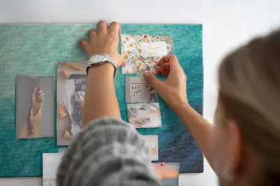 Abstract Depth Printed Cork Memo Board