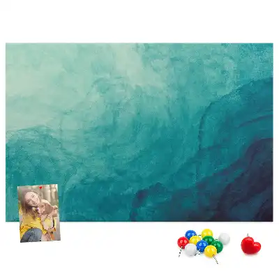 Abstract Depth Printed Cork Memo Board