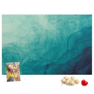 Abstract Depth Printed Cork Memo Board