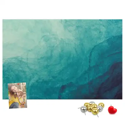 Abstract Depth Printed Cork Memo Board