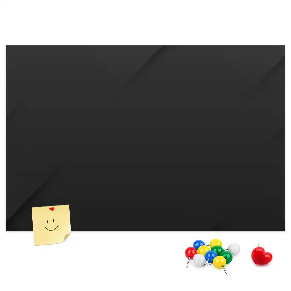 Cork memo board with dark wall pattern