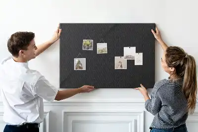 Cork memo board with dark wall pattern