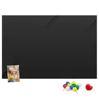 Cork memo board with dark wall pattern