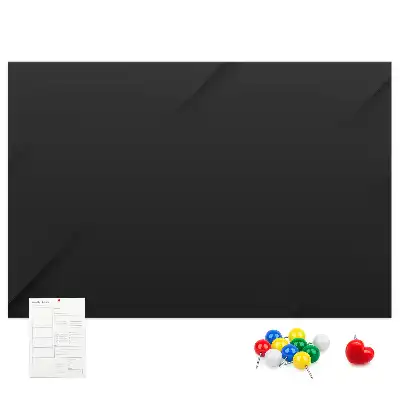 Cork memo board with dark wall pattern