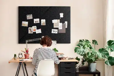 Cork memo board with dark wall pattern