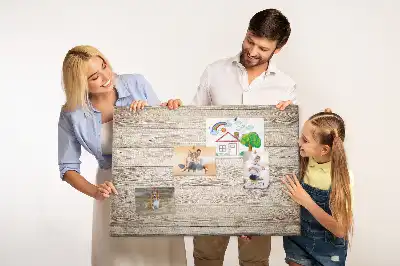 Printed Cork Board With Wooden Panels