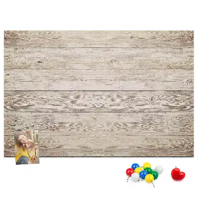 Printed Cork Board With Wooden Panels