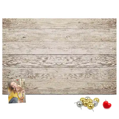 Printed Cork Board With Wooden Panels