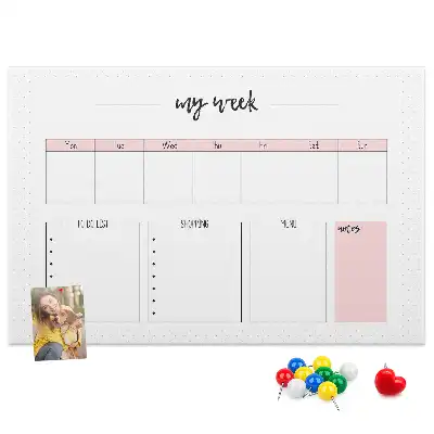 Printed Cork My Weekly Planner Memo Board