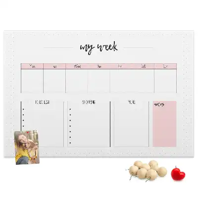 Printed Cork My Weekly Planner Memo Board