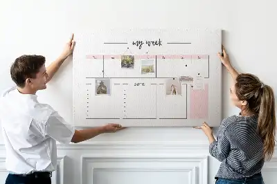 Printed Cork My Weekly Planner Memo Board