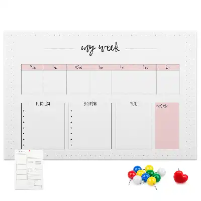 Printed Cork My Weekly Planner Memo Board