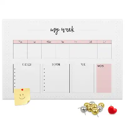 Printed Cork My Weekly Planner Memo Board