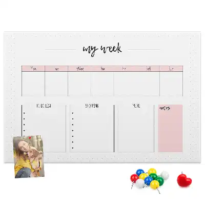 Printed Cork My Weekly Planner Memo Board