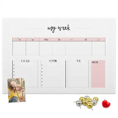 Printed Cork My Weekly Planner Memo Board