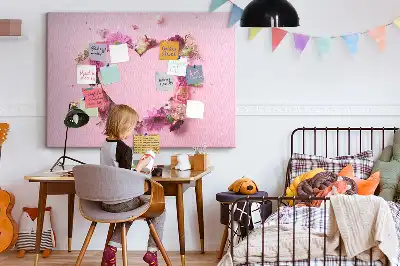 Heart of Flowers Cork Memo Board