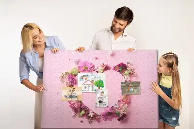 Cork memo board Heart of flowers