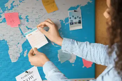 Printed Cork Board World Map with Country Outlines