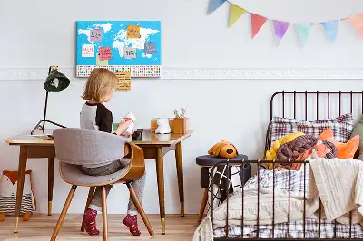 Printed Cork Board World Map with Country Outlines