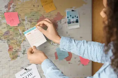 Printed Cork Board World map design