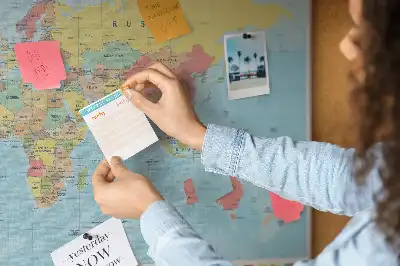 World Map Printed Cork Memo Board