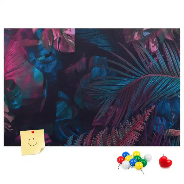 Printed Cork Board Exotic flowers