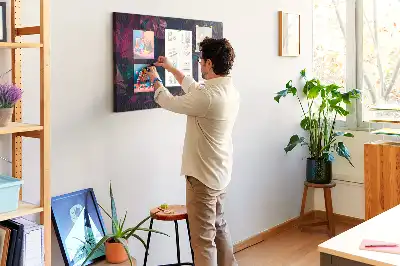 Printed Cork Board Exotic flowers